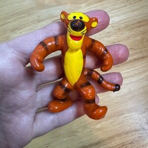 Vintage Tigger Figurine West Germany Bullyland Winnie the Pooh Orange Tiger Toy